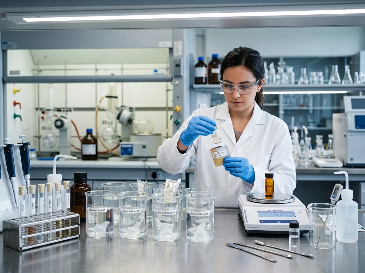 Food-contact migration testing of pouch spout caps in a laboratory