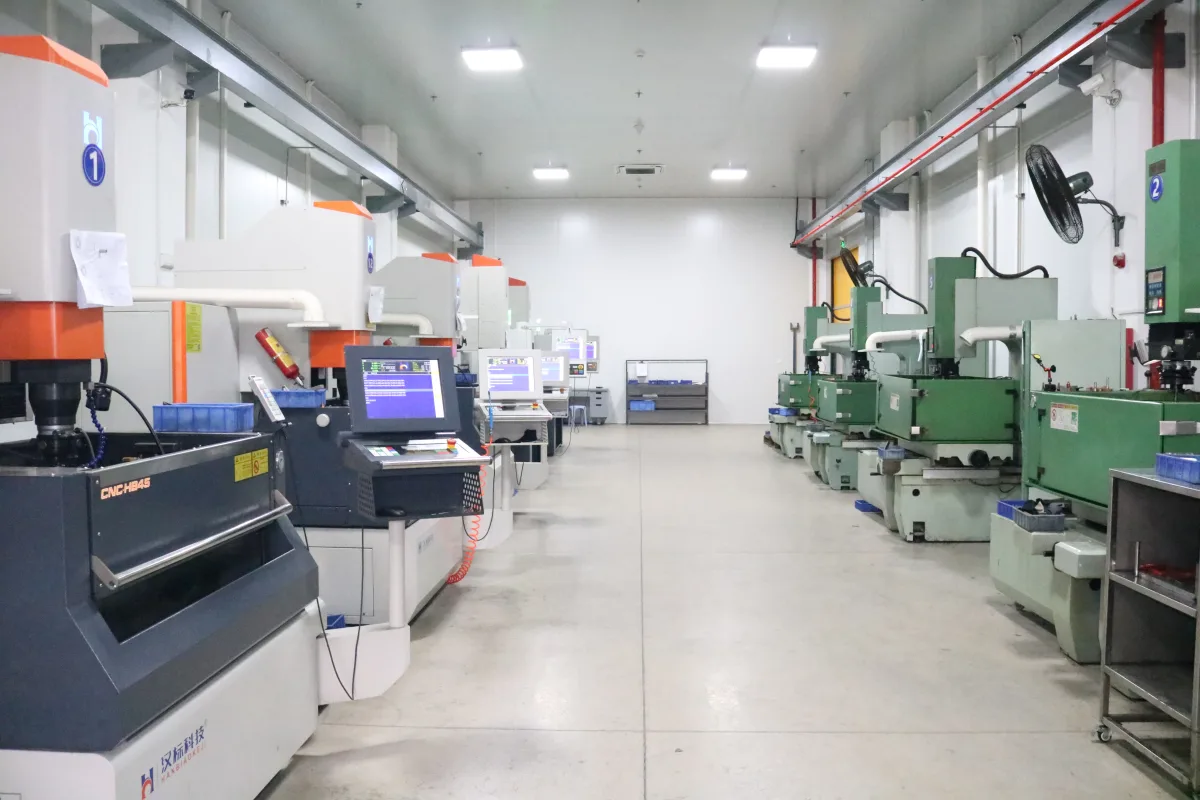 CNC machining of spout cap mold components in the tool room, part of the custom tooling timeline