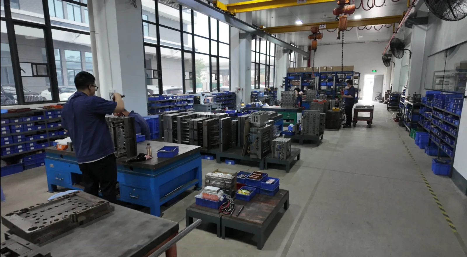 In-house mold-making room where custom spout cap tooling is designed, machined and maintained for stand-up pouch caps