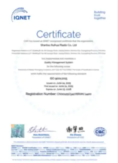 ISO 9001:2015 protected credential preview