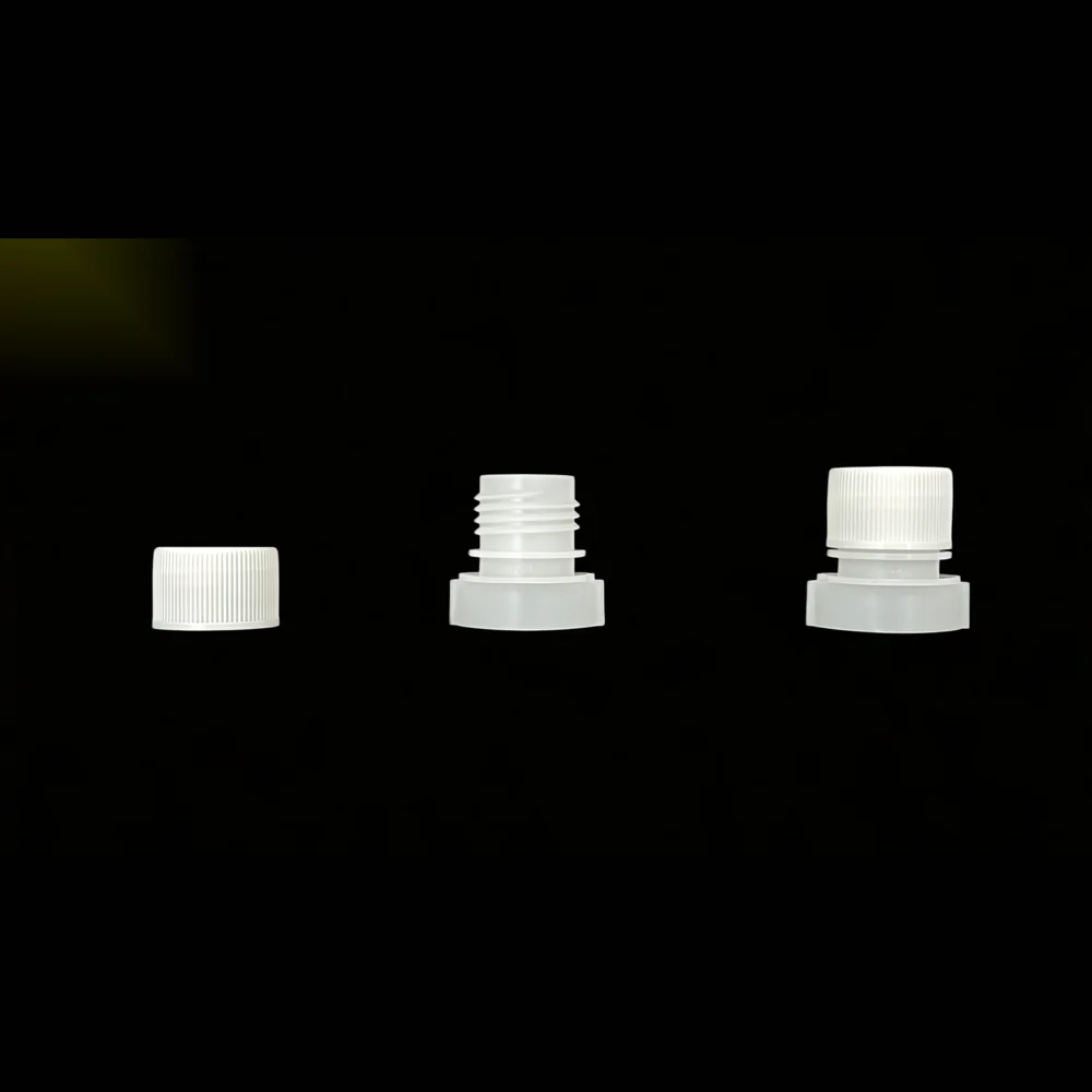 China Oem Manufacturer Plastic reagents pouch Screw Cap 22mm with spout