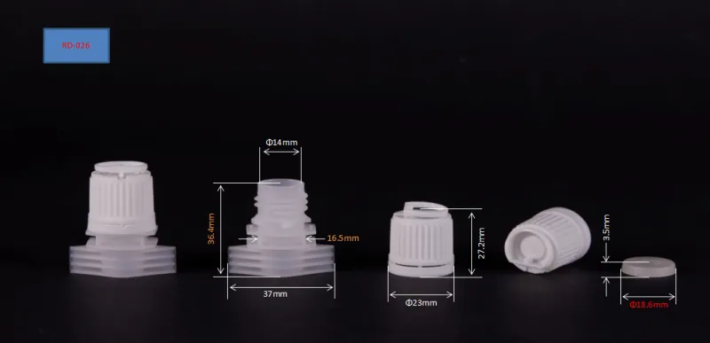 Accept Custom Factory Pouch Spout Pull Ring Plastic Cap 14mm