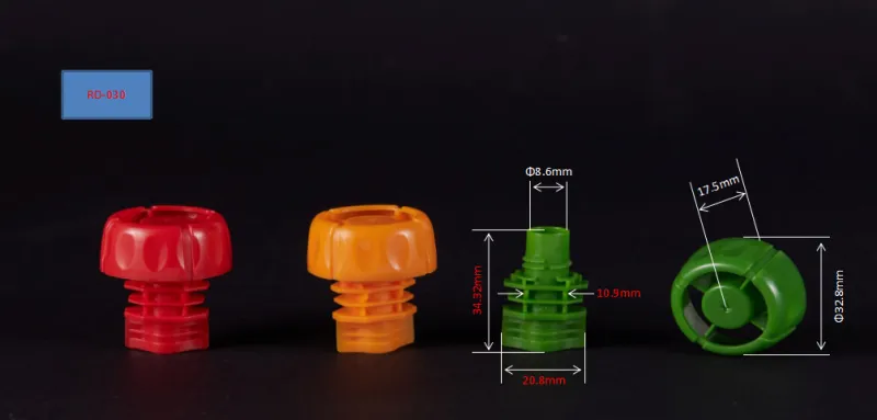 China Supplier Mushroom Anti-swallowing Cap Plastic Screw Cap Spout