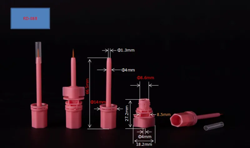 125-130 Low Temperature of Welding Doypack 8.6mm Plastic Cosmetic Eyeliner Spout Cap