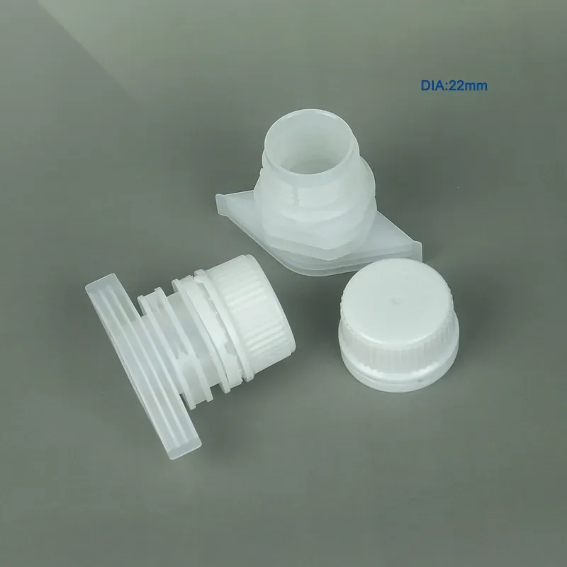Ruihua factory beer doypack plastic fitment 22mm spout with cap