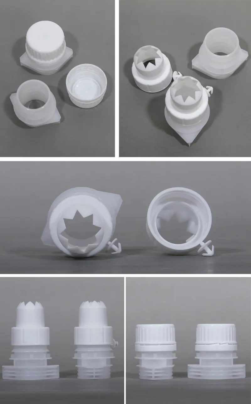 22mm plastic cream spout cap for food stand up pouch
