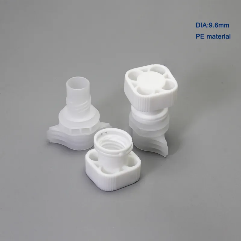 Liquid Food Packaging Pouch 9.6mm Screw Plastic Cap Spout for Flexible Doypack
