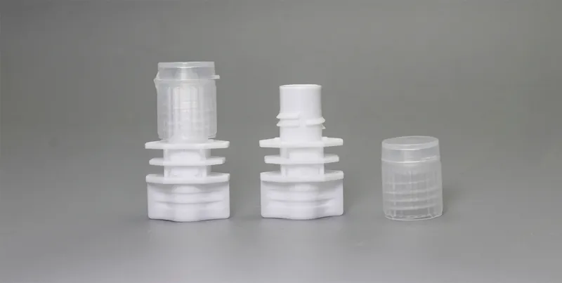8.6 mm PP Material Pilfer Proof  Stand Pouch Packaging Plastic Flip Top Spout Cap for Hand Wash
