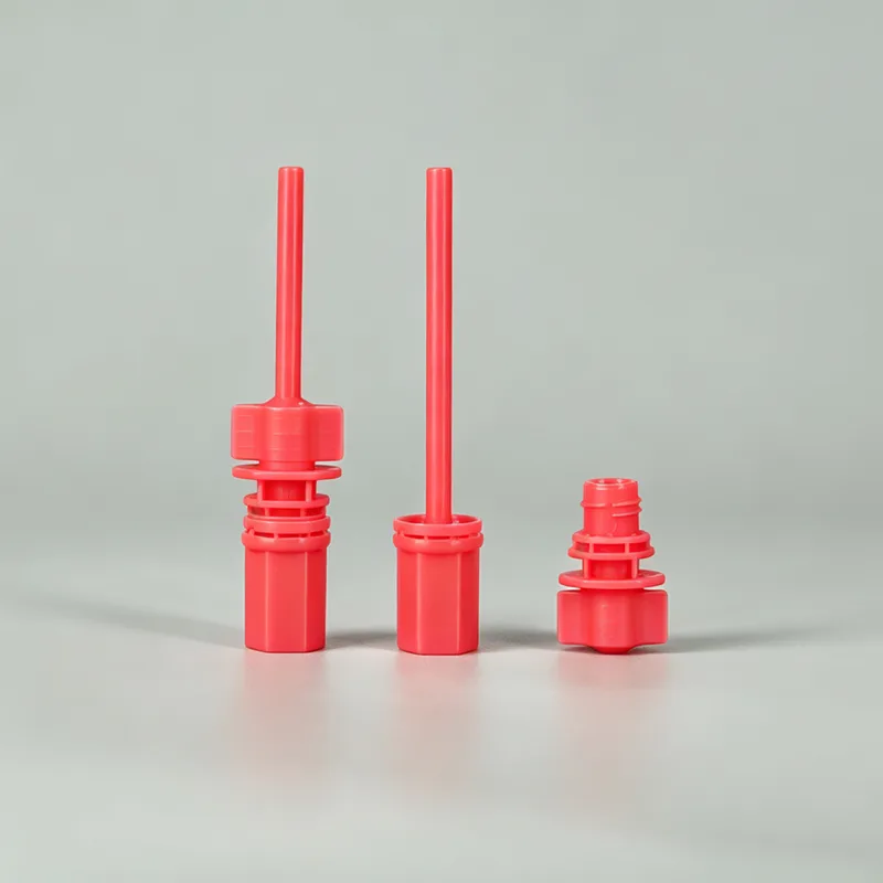 7mm Cosmetic Grade PP Thin Long Tube Spout Cap for Lip Gloss, Eyeliner and Mascara Pouch