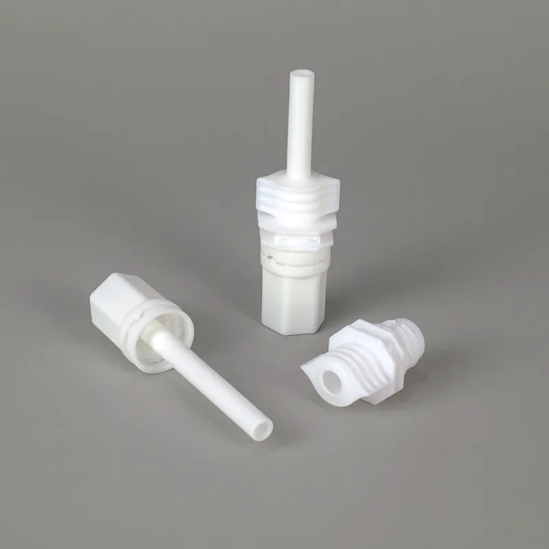 9.6mm Cosmetic Grade PP Long Thin Tube Spout Cap for Lip Gloss, Mascara and Eyeliner Pouch